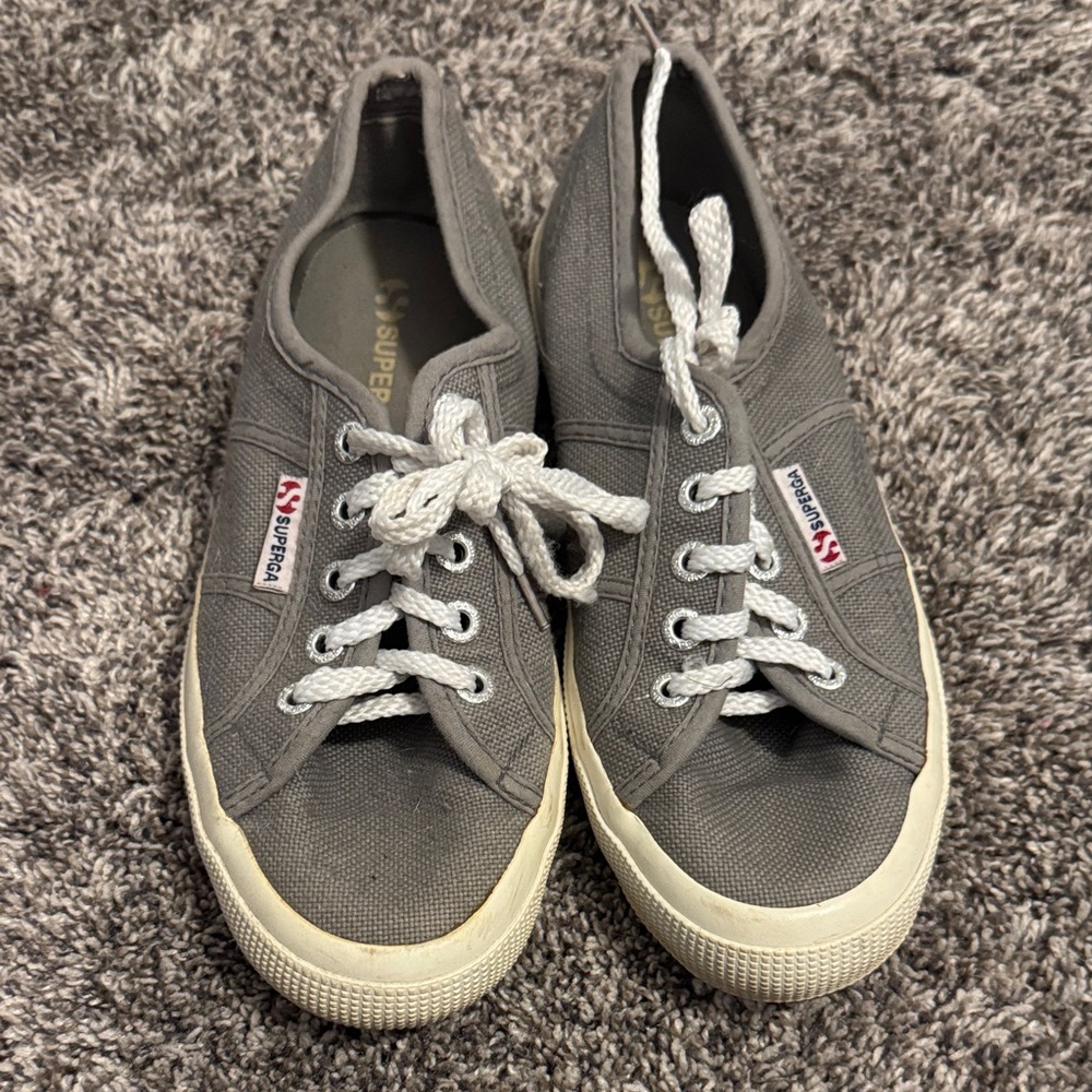 Superga Charcoal Canvas Sneakers